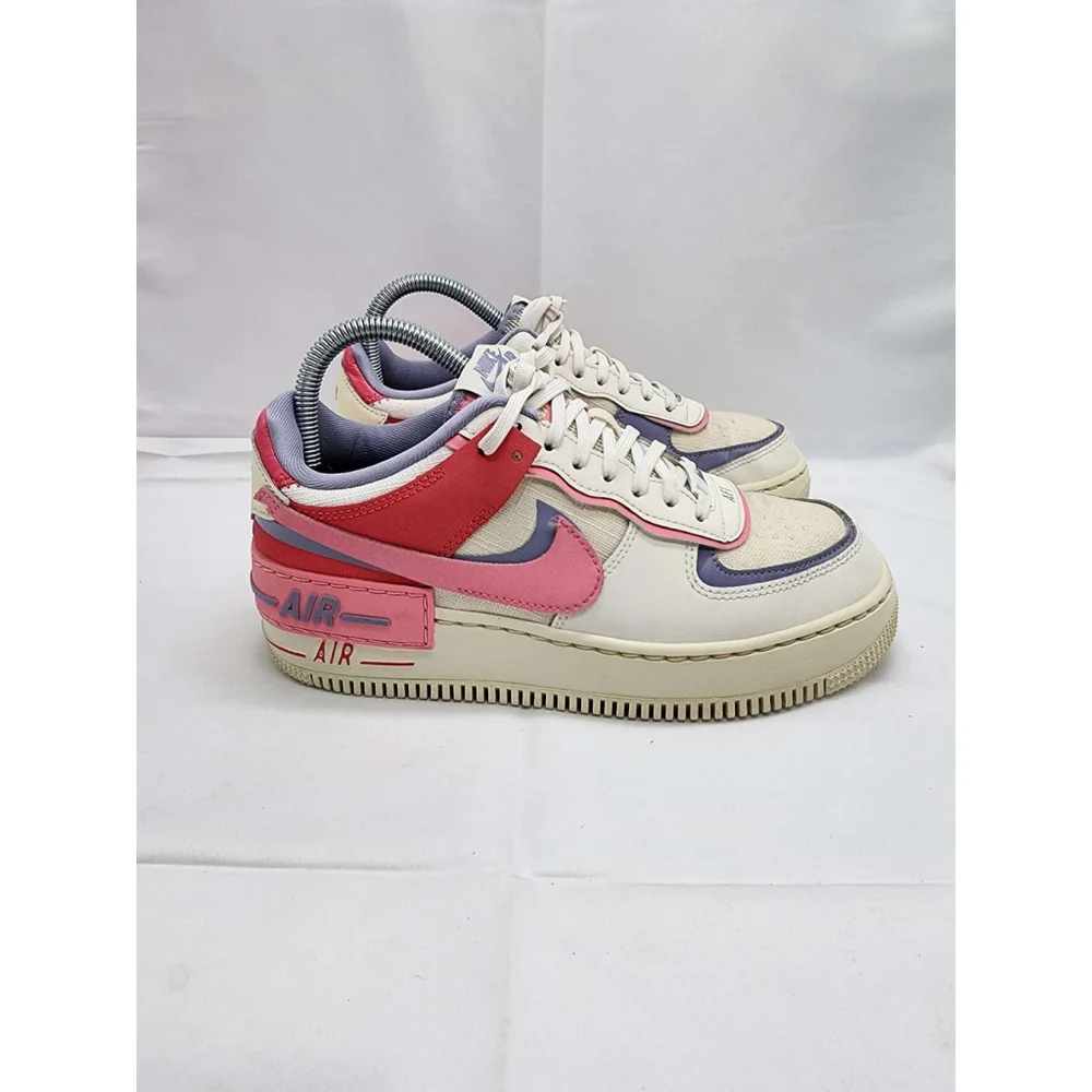 Nike Air Force 1 Shadow SE Women's Athletic Sneakers Summit White Pink Used 7
